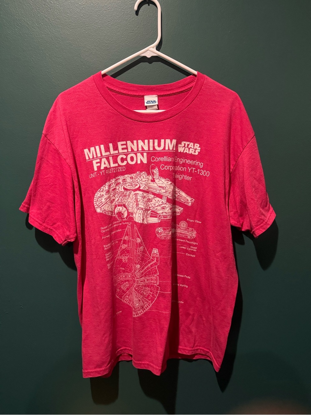 Star Wars Red Millennium Falcon Graphic Tee